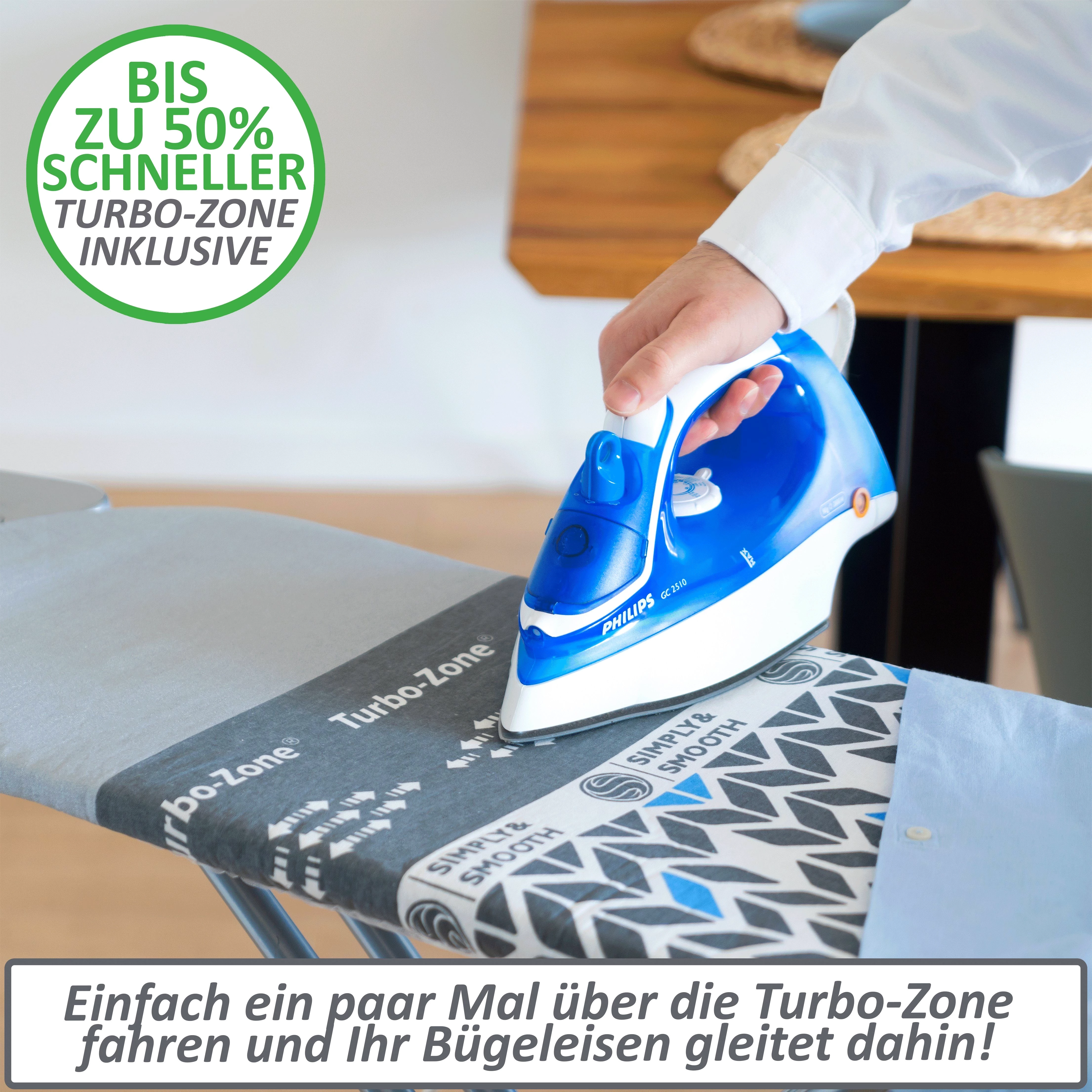 SimplySmooth Bügelbrettbezug in 6 Varianten -, Zubehör für alle Bügelbretter bis 130x45cm